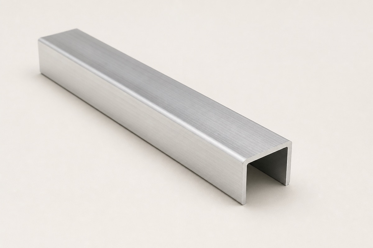 Perfil U de remate de aluminio para láminas de policarbonato